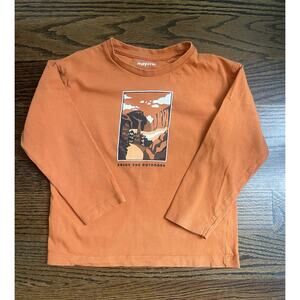 Mayoral boys long sleeve Tshirt Sz. 5 rust/ orange cotton